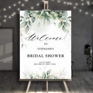 Eucalyptus Greenery Gum Bridal Shower Welcome Poster