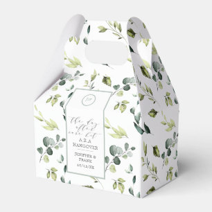 Eucalyptus Greenery Hangover Kit Bridal GroomParty Favour Box