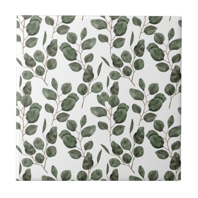 Eucalyptus Greenery  Kitchen Bathroom Remodel  Tile (Front)