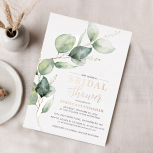 Eucalyptus Greenery  Leaves Bridal Shower Silver