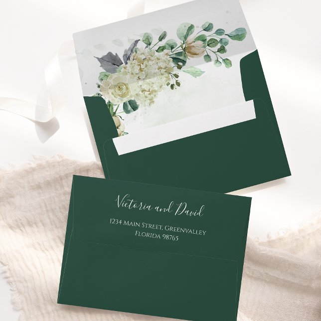 Eucalyptus Greenery Leaves Elegant Floral Wedding Envelope (Creator Uploaded)