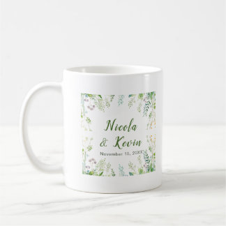 Eucalyptus Greenery Leaves Wedding Coffee Mug