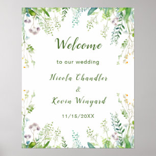 Eucalyptus Greenery Leaves Wedding Poster