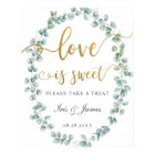 Eucalyptus Greenery Love is Sweet Take a Treat