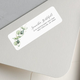 Eucalyptus Greenery Minimalist Return Address
