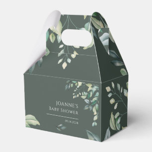 Eucalyptus Greenery Modern Baby Shower Favour Box