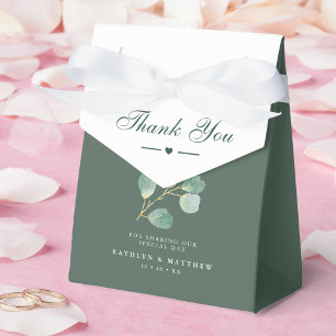 Eucalyptus Greenery Modern Wedding Thank You Favour Box