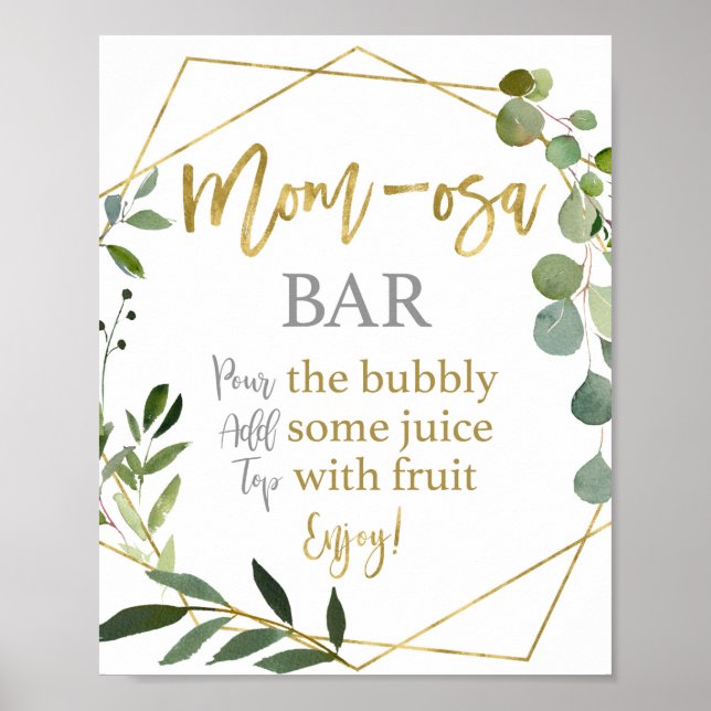 Eucalyptus Greenery Mom osa sign (Front)
