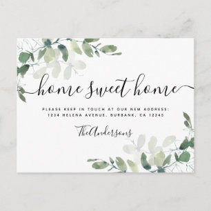 Eucalyptus Greenery Moving Announcement Postcard