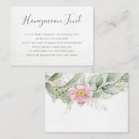 Eucalyptus Greenery Pink Floral Honeymoon Fund