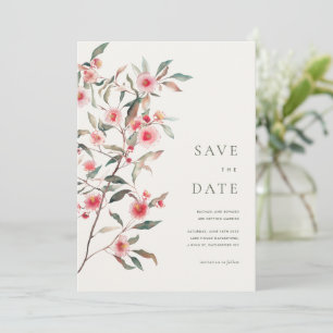 Eucalyptus Greenery & Pink Florals Wedding Save The Date