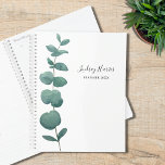 Eucalyptus Greenery Planner<br><div class="desc">This elegant Planner is decorated with a single watercolor eucalyptus spray.
Customise it with your name and year.
Use the Design Tool to change the text size,  style,  or colour. 
Because we create our artwork you won't find this exact image from other designers.
Original Watercolor © Michele Davies.</div>