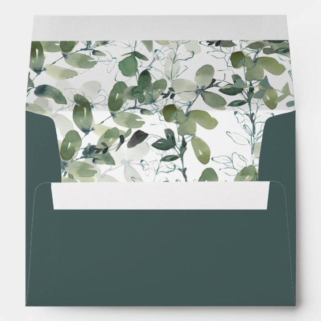 Eucalyptus Greenery Return Address  Envelope (Back (Bottom))