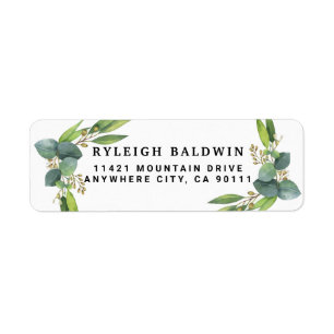 Eucalyptus Greenery Return Address Label