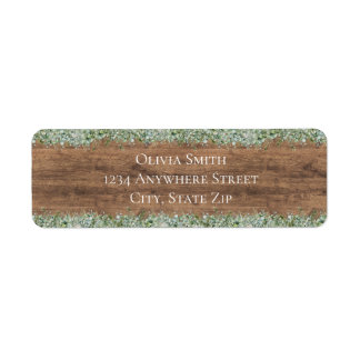 Eucalyptus Greenery Return Address Label | Rustic