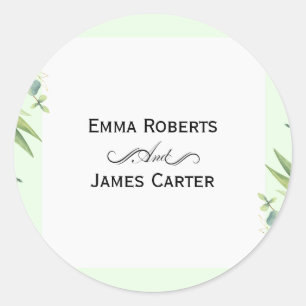 Eucalyptus Greenery Round Sticker