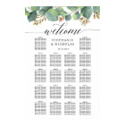 Eucalyptus greenery script seating chart