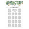 Eucalyptus greenery script seating chart