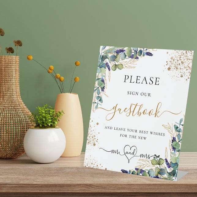 Eucalyptus greenery sign our wedding guest book (Creator Uploaded)