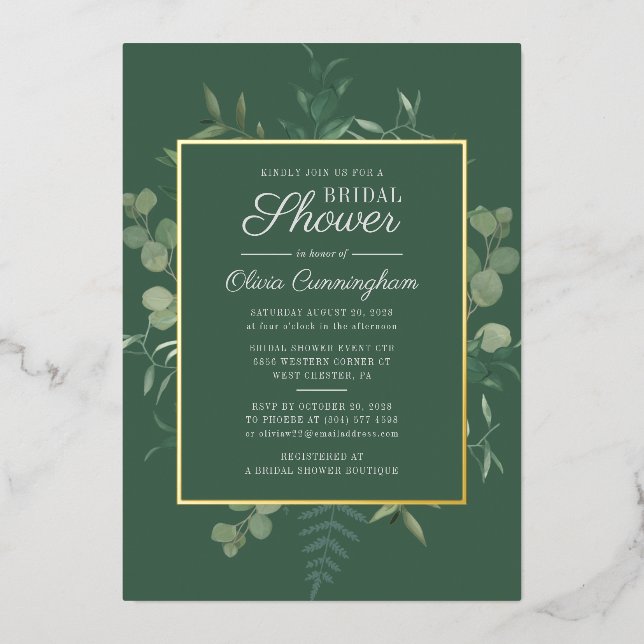 Eucalyptus Greenery Succulent Bridal Shower (Front)