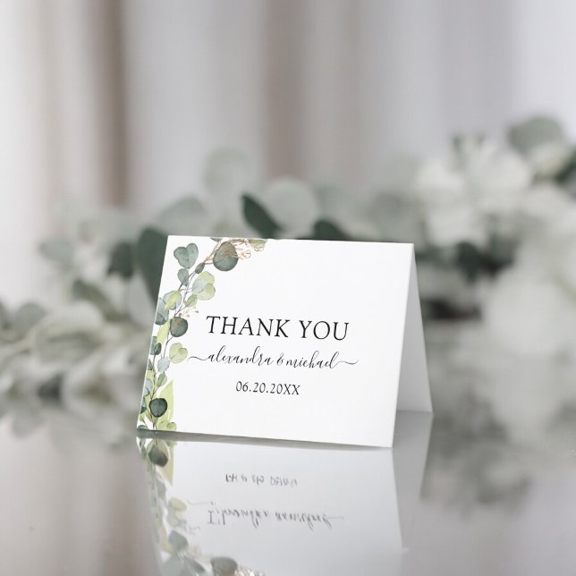 Eucalyptus Greenery Succulent Elegant Thank You (Creator Uploaded)