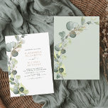 Eucalyptus Greenery Succulent Elegant Wedding Invitation<br><div class="desc">Eucalyptus Greenery Succulent Botanical Watercolor Spring Wedding Invitations on White background - includes beautiful and elegant script typography with modern botanical leaves and greenery for the special Wedding day celebration.</div>