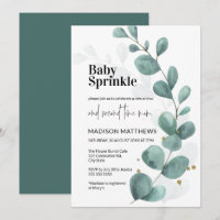Eucalyptus Greenery Watercolor Baby Sprinkle