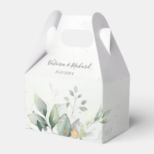 Eucalyptus Greenery Watercolor Elegant Wedding Favour Box