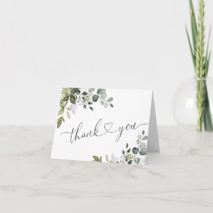 Eucalyptus Greenery Watercolor Thank You Card
