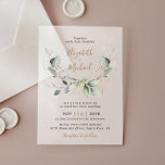 Eucalyptus Greenery Watercolor Wedding Frosted Acrylic Invitations<br><div class="desc">Elegant botanical wedding invitation featuring watercolors of sage green eucalyptus greenery,  laurel leaves and gold accents,  with modern typography and your first names in a stylish gold script.</div>