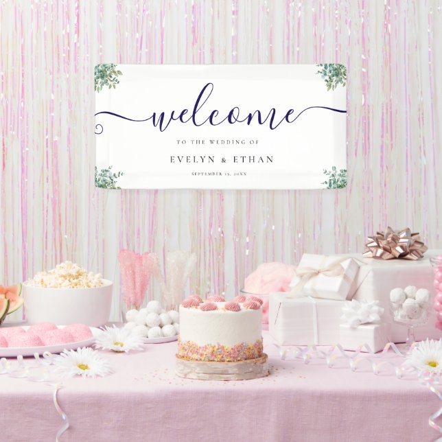 eucalyptus greenery wedding banner (Party)