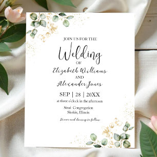 Eucalyptus Greenery Wedding Budget Invitation