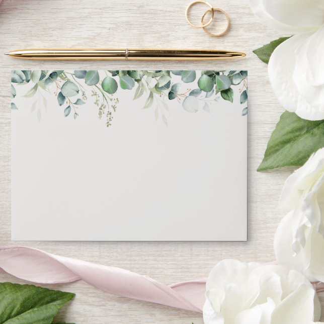 Eucalyptus Greenery Wedding Envelope (Wedding)