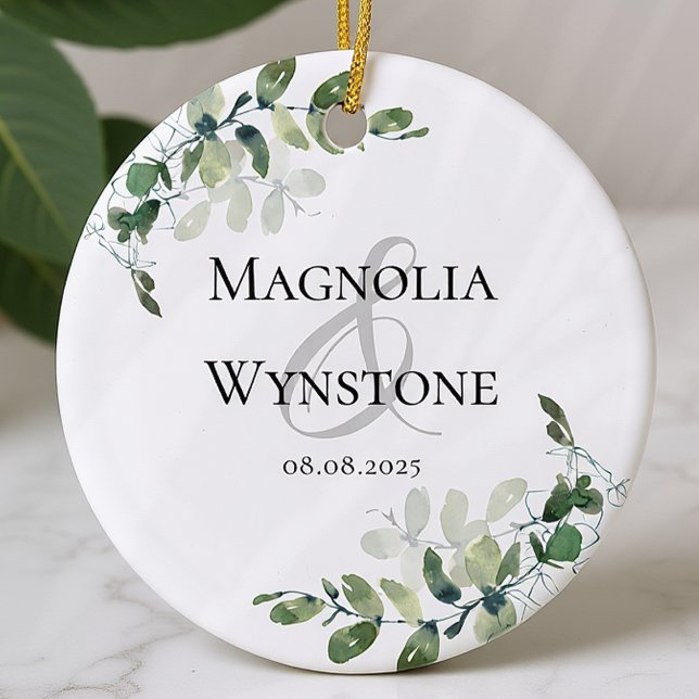 Eucalyptus Greenery Wedding Favour Ceramic Tree Decoration (Creator Uploaded)