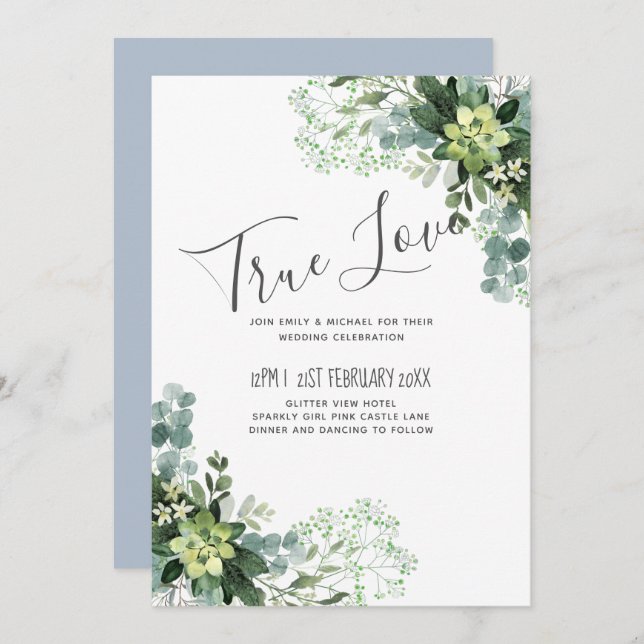 Eucalyptus Greenery Wedding Foliage Babys Breath (Front/Back)