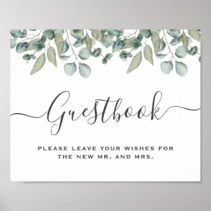 Eucalyptus Greenery  Wedding Guestbook Sign