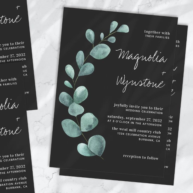 Eucalyptus Greenery Wedding Invitation (Creator Uploaded)