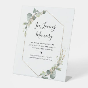 eucalyptus greenery wedding memorial sign