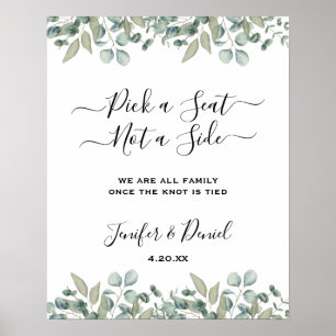 Eucalyptus Greenery Wedding Poster