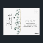 Eucalyptus Greenery Wedding RSVP Postcard<br><div class="desc">Easily customise this beautiful wedding RSVP Postcard with your wedding information. Your guests can make their selections and quickly drop this in the mail!</div>