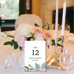 Eucalyptus Greenery Wedding Table Card Number<br><div class="desc">Eucalyptus Greenery Wedding Table Card Number The Eucalyptus Greenery Wedding Table Card Numbers are perfect for spring and summer weddings. The table number features classic typography combined with elegant eucalyptus greenery. The bride and groom's names are under the table number as is the wedding date. The beautiful design is modern...</div>