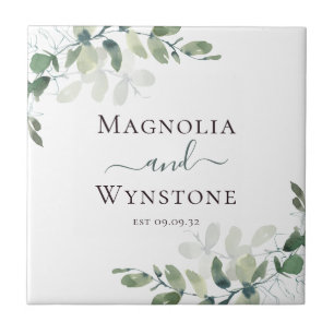 Eucalyptus Greenery Wedding Tile