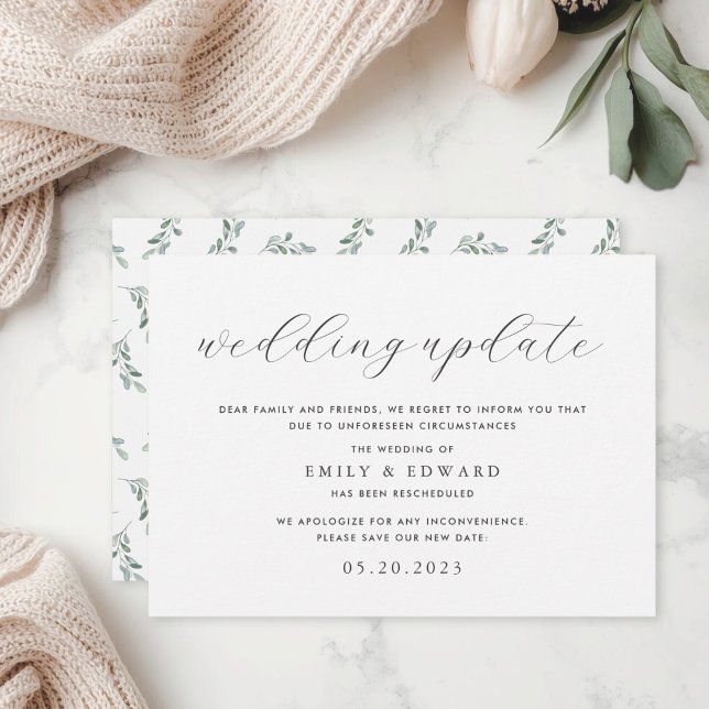 Eucalyptus Greenery Wedding Update Announcement (Creator Uploaded)