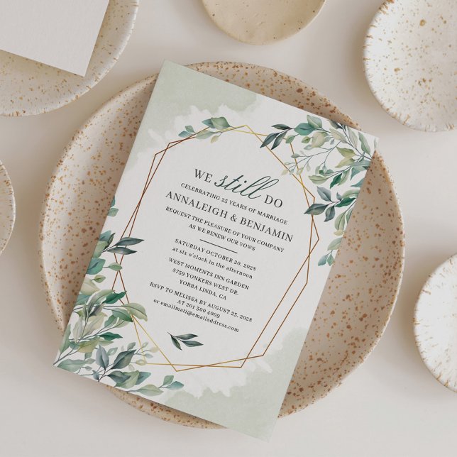 Eucalyptus Greenery Wedding Vow Renewal Invitation (Creator Uploaded)
