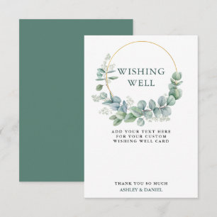 Eucalyptus Greenery Wedding Wishing Well Card