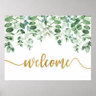 Eucalyptus Greenery Welcome Sign