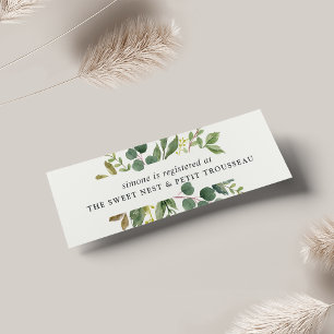 Eucalyptus Grove Bridal Registry Insert Cards