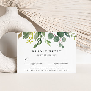 Eucalyptus Grove RSVP Card w/ Meal Choice