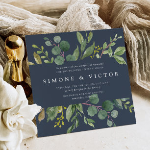 Eucalyptus Grove Wedding Invitation   Square