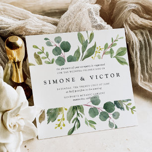 Eucalyptus Grove Wedding Invitation   Square
